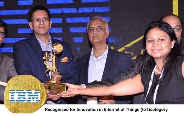 IBM receiving the Innovation in Internet of Things award at the Aegis Graham Bell Awards
